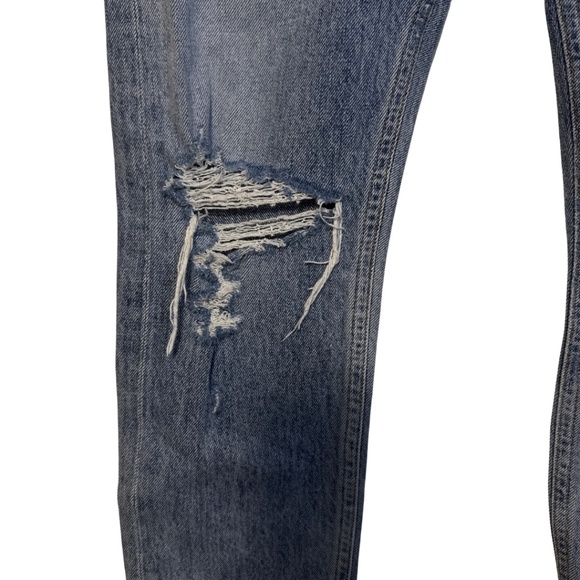 AGOLDE Distressed Straight Leg Jeans Blue Size 24 - Picture 3 of 14